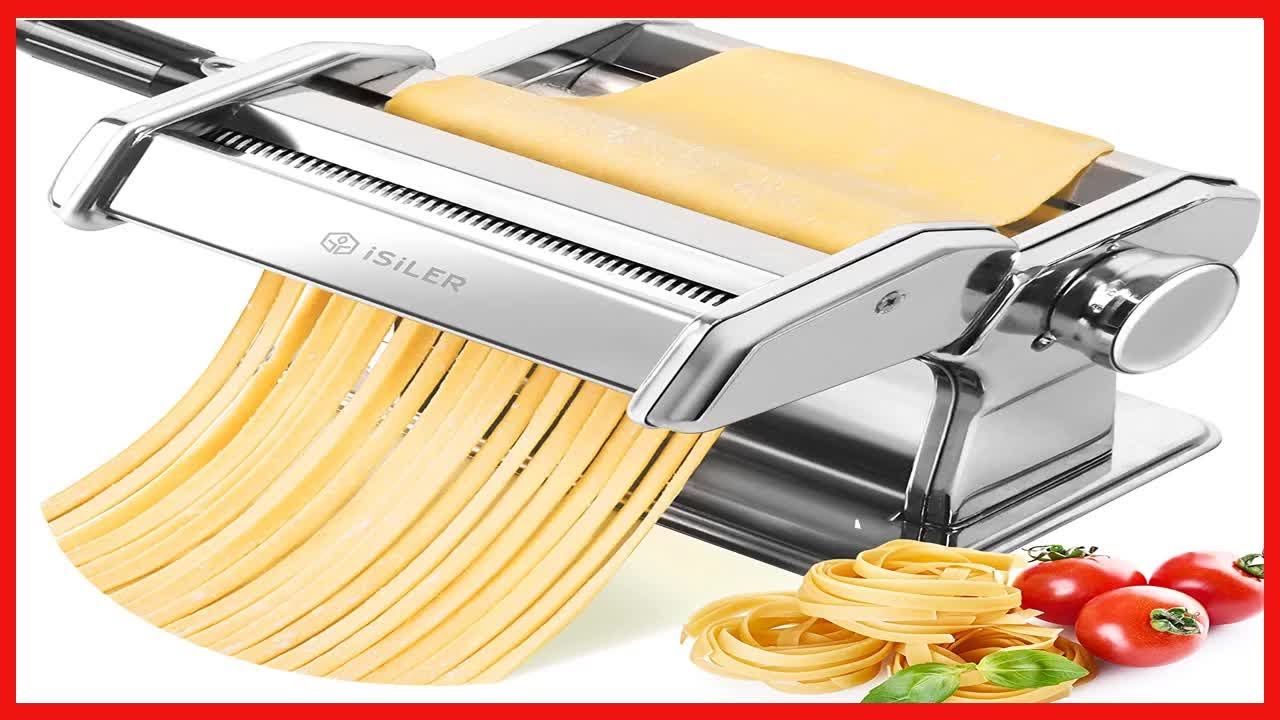 Great product -  Pasta Machine, ISILER 9 Adjustable Thickness Settings Pasta Maker, 150 Roller Noodl