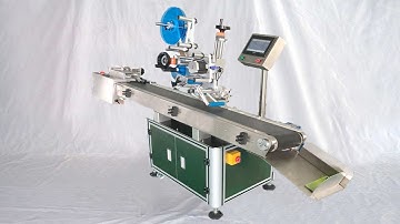 Linear type carton boxes cards bags sticker labeling MC flat surface objects labeller 平面貼標機直線式全自動