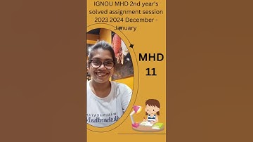MHD 11 assignment questions session Dec Jan 2024 #mhd #ignouassignment #ignou #solved assignment