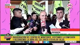 Obras y seguridad en Villa Carmela, inauguración de centro de monitoreo