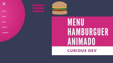 MENU Hamburguer Animado FÁCIL com HTML  CSS & JS  | Para Iniciantes |