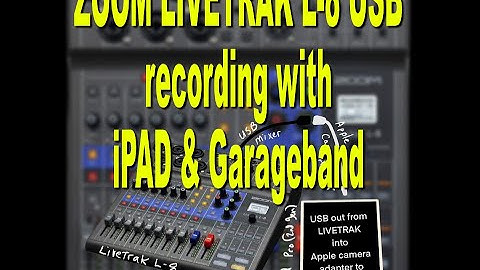 ZOOM LIVETRAK L 8 USB recording and setup with iPad & Garageband