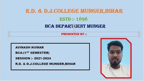 Munger University/Bca Department