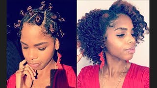 Bantu Knot Out on Stretched Hair| Fluffy Curls