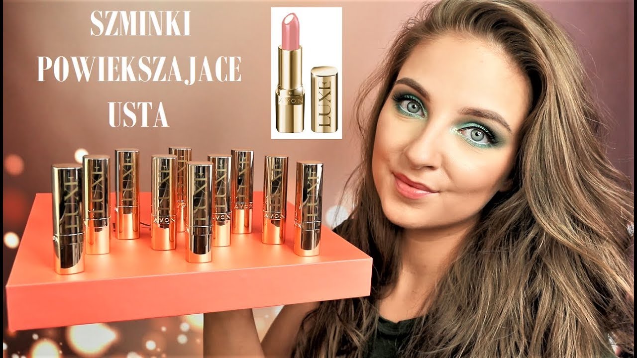 PRZEGLĄD KOLORÓW SZMINEK POWIĘKSZAJĄCYCH USTA AVON LUXE - YouTube