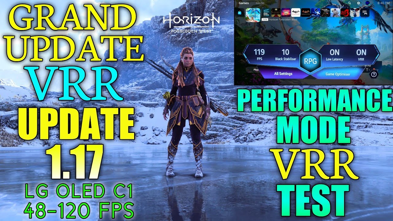 Huge Update VRR Horizon Forbidden West VRR PS5 Update 1.17 Performance Mode Gameplay |HFW VRR Update