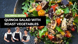 How to Make Tricolour Quinoa Salad with Roasted Vegetables Roasted Vegetable Rainbow Quinoa Salad