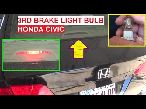 Third Brake Light Bulb Replacement on Honda Civic 2006 2007 2008 2009 2010 2011