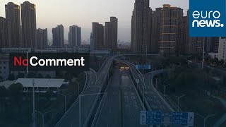 Drone footage shows empty streets of COVID-19 epicentre Wuhan