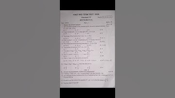 11th Maths First Mid Term Original question paper 2025 #2025exams #11thmath #testpapers
