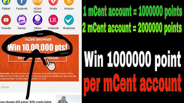 mCent default set 10 lakh point | My Secret Trick 10,00,000 win