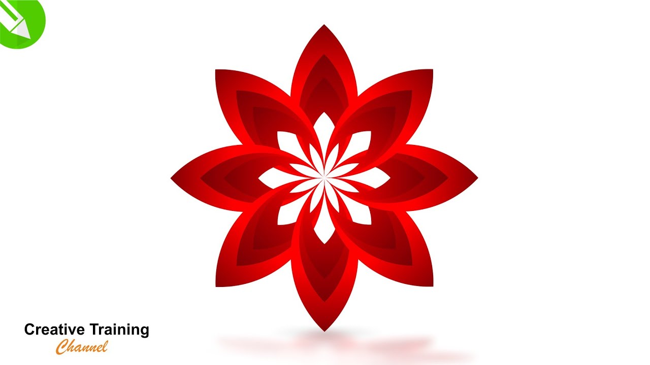 Gradient Flower Design CorelDraw | Tutorial