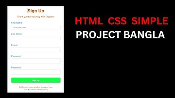 Basic HTML & CSS Form BANGLA | Real World Project | Bangla
