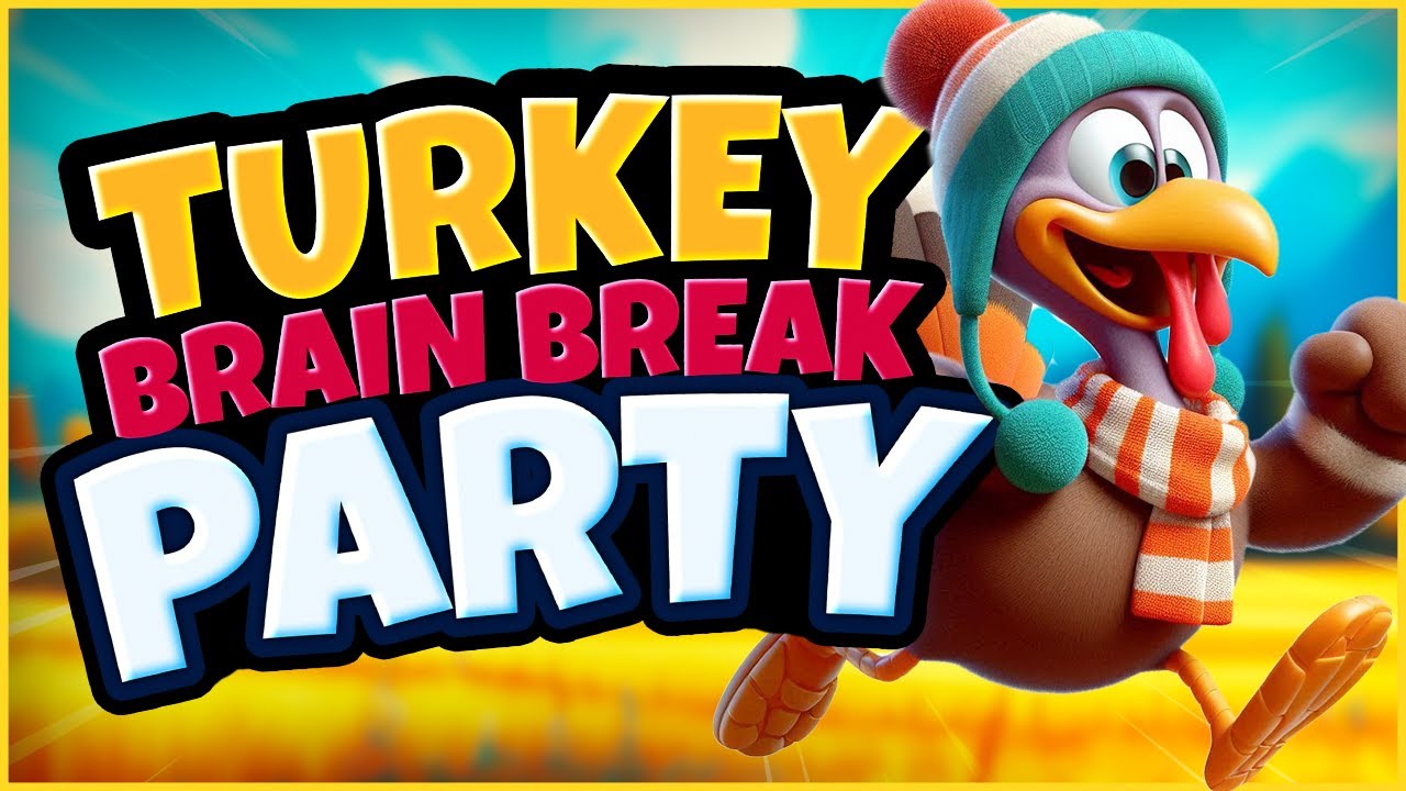 Thanksgiving Brain Break Party 🍗 Freeze Dance & Run 🍗 Floor is Lava 🍗 ...