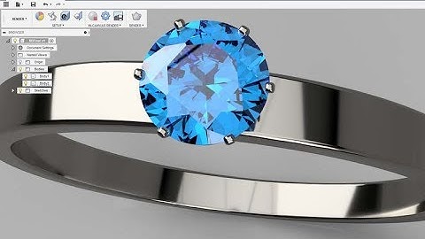 Fusion 360 - Blue Diamond Ring