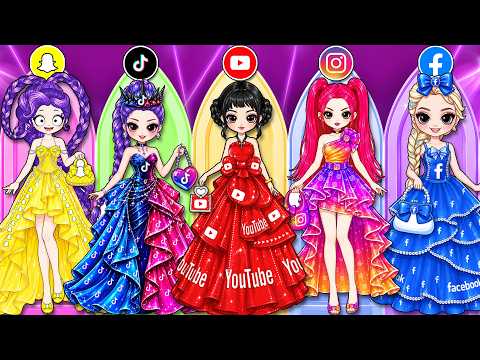 Rumi, Mira & Zoey Social Media Ballerina Glow Up! Who’s the Best? | DIY Fashion Paper Dolls
