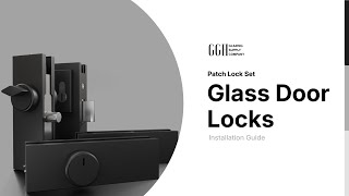 Glass Door Lock - Patch Lock Set with Euro & US Style Cylinder - Grey Goat Hardware