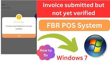 invoice submitted but not yet verified fbr notification (Windows 7) || Mansoor Anwar || (Urdu)