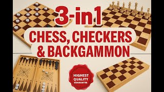 The Perfect Family Game Night Set 🎲 | 3-in-1 Chess, Checkers & Backgammon Combo screenshot 5