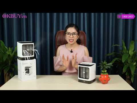 Video OKBUY.vn | Quạt điều hòa mini để bàn 2in1 phun sương... - youtube
