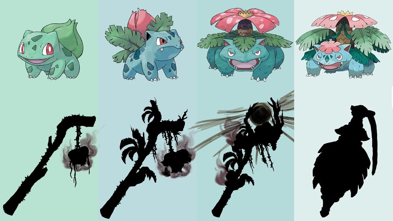 Ruining pokémon evolutions one at a time #pokemon #bulbasaur #ivysaur , pokemon fusion