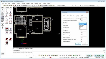 Caddie Elevation Wizard in Caddie .dwg Architecture compatible CAD software