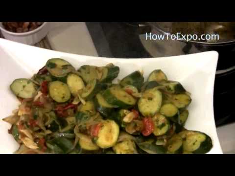 Stir Fry Zucchini Peanut Recipe Part Of Vegetarian Vegan-11-08-2015