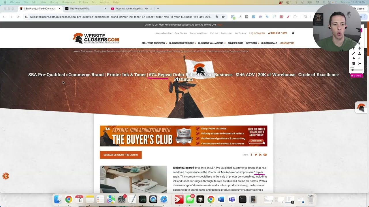 Is This $5.5M Ink & Toner E-Commerce Business Worth Buying? (4.7x Multiple Analysis)