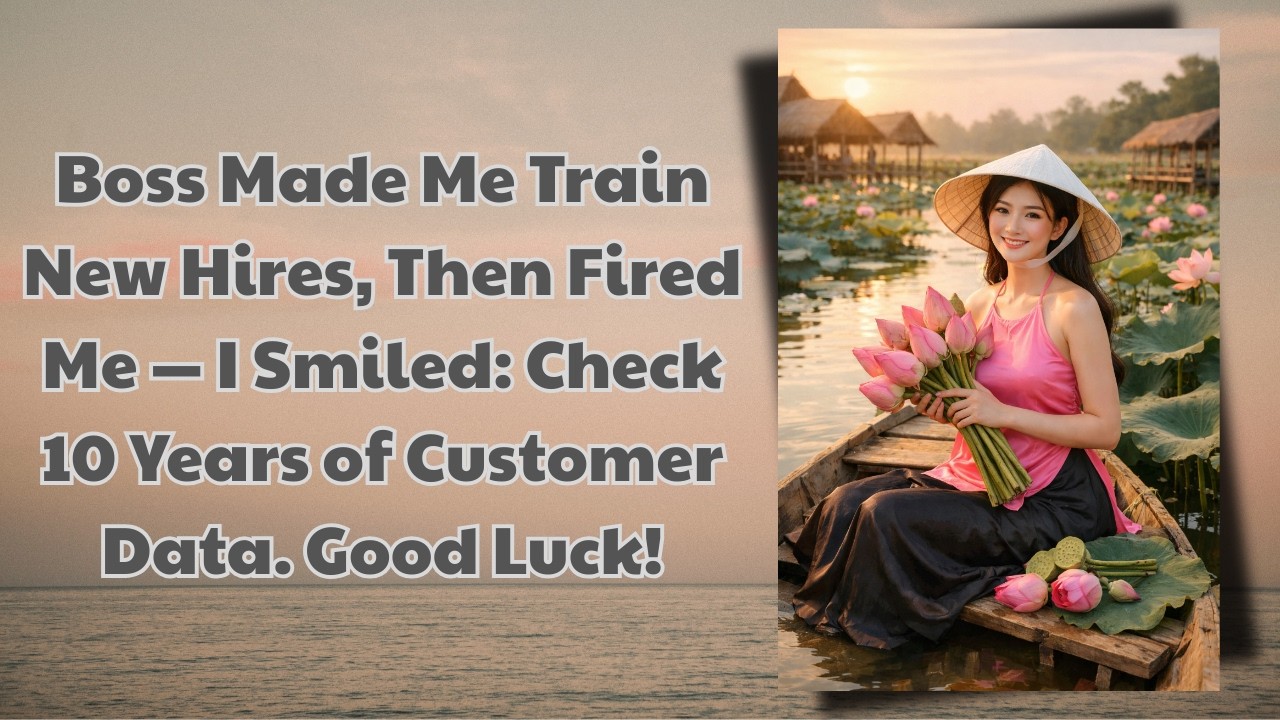 Boss Made Me Train New Hires, Then Fired Me — I Smiled: Check 10 Years of Customer Data. Good Luck!