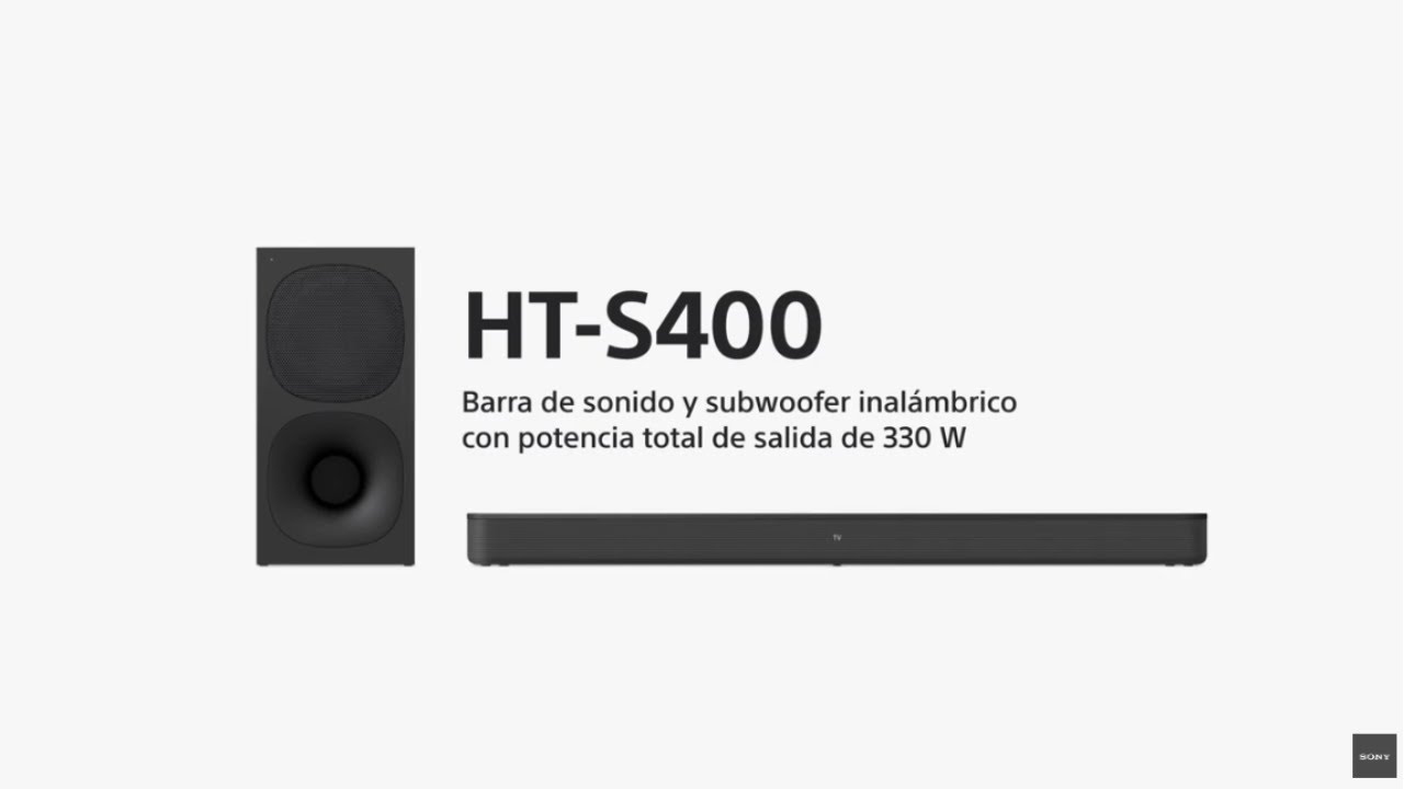 HT-S400  Tus películas y series con diálogos nítidos y sonido Surround 