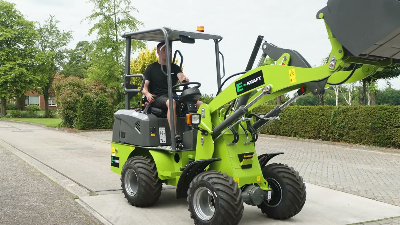 E-Kraft E1000 Minishovel wielader shovel  | Stil, Sterk en 100% Elektrisch