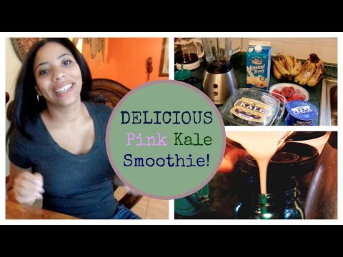 delicious-pink-kale-smoothie-recipe!