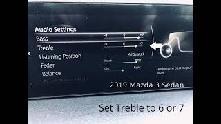 Mazda3 Bose Sound Settings