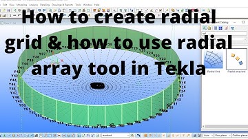 How to create radial grid | how to use radial array tool | in Tekla ||By- Akash Pandey||