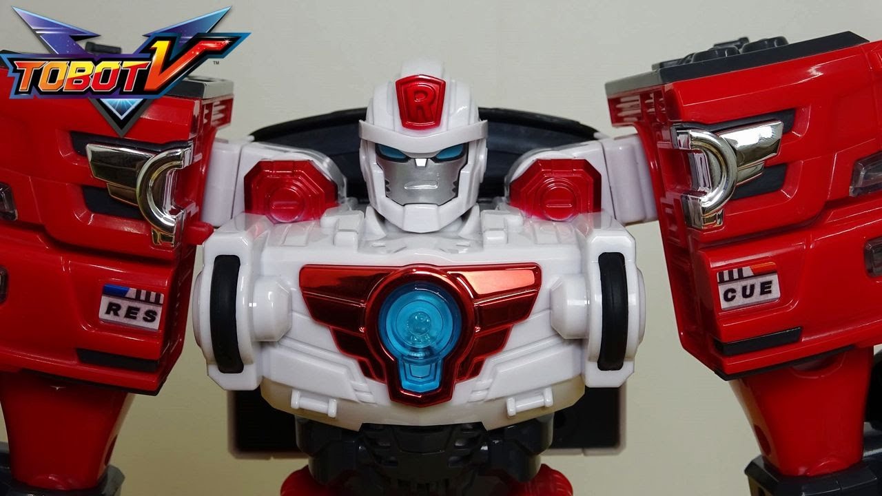 Tobot V] Rescue R Deformation robot from a fire engine - YouTube