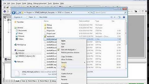 STM8 Create Project STVD Cosmic