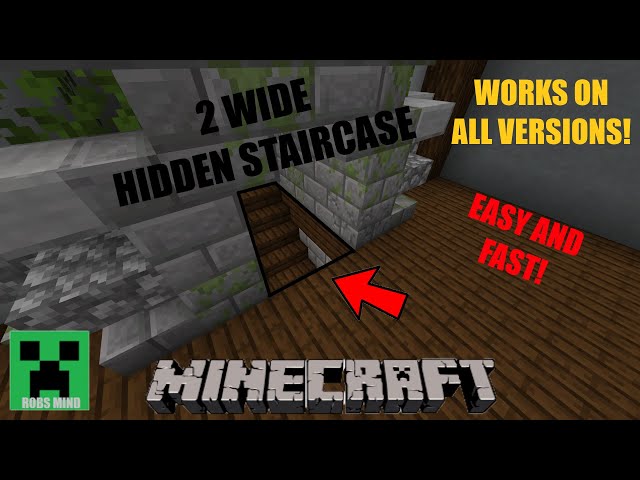 Minecraft Tutorial: 2 Wide hidden staircase : CodeCrafted : Free Download,  Borrow, and Streaming : Internet Archive