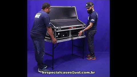 CASE  PARA  LV1 WAVES COM RACK DE TAMPAS FLAT E MESA DOBRAVEL