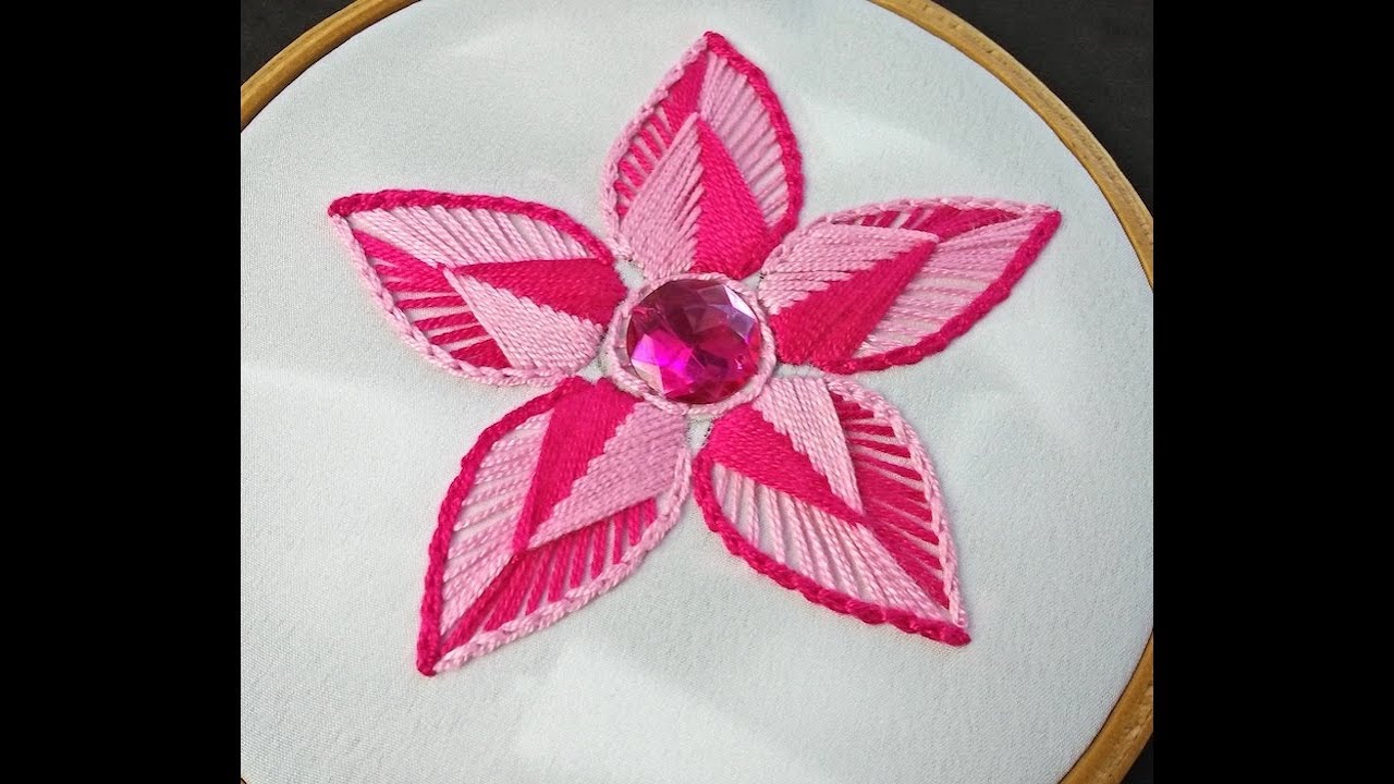 Hand Embroidery | Fantasy Flower Stitch | Fantasy Flower Embroidery |Flower Embroidery For Beginners