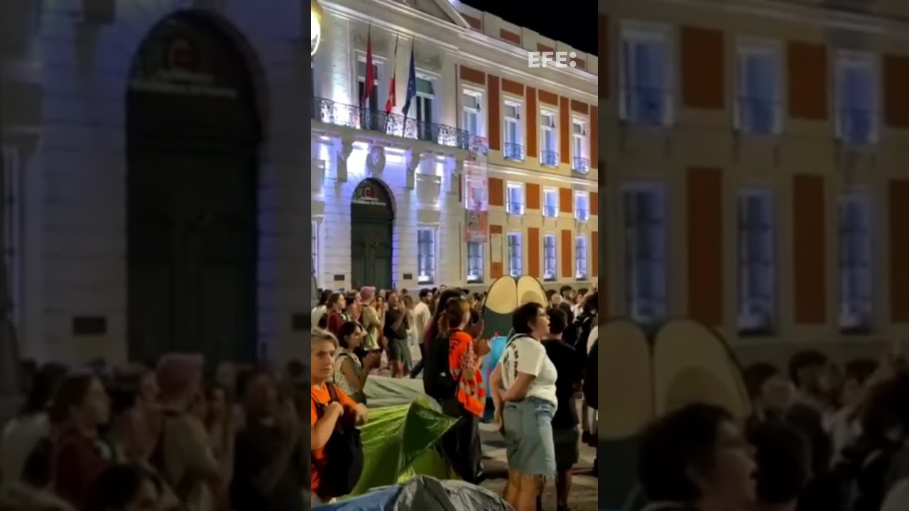 Miniatura del vídeo de la Agencia EFE sobre la acampada por la vivienda