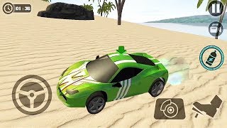 Super Fast Green Car Beach Racing Game || Car 3D Games || Car Games || Car Racing Games screenshot 4