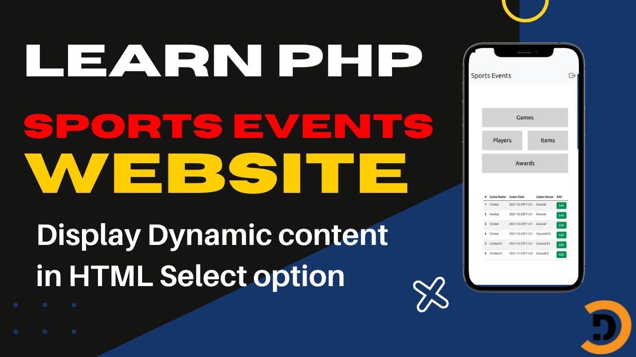 45 Display Dynamic data in HTML select tag with PHP - Dot Code - YouTube