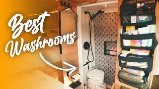 The Best Vanlife Bathrooms for 2023   Van Life Shower, Toilet AND Layout Ideas!