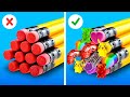 COOL HACKS TO STAND OUT AT SCHOOL || Genius DIY Crafts For Students And Parents By 123 GO! Genius