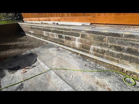 Garden wall silicone rendering by DSB Plastering, plasterers in Bath