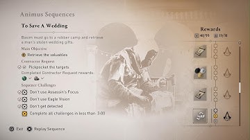 Valley of Memory DLC Animus Challenge (To Save a Wedding) Assassin