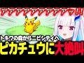 突如のピカチュウとの出会いに大絶叫のリゼ【ポケモンリーフグリーン/リゼ・ヘルエスタ/にじさんじ】