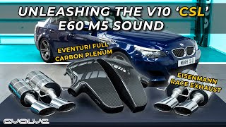 Eventuri Full Carbon Plenum and Eisenmann Race Exhaust for this E60 M5  Install + Sound Clips