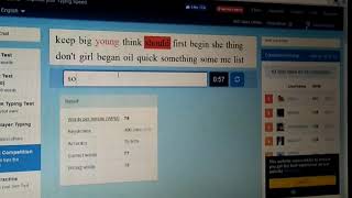 Typing Competition 99 Wpm.