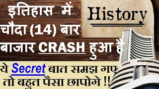 इतिहास में चौदा (14) बार बाजार CRASH हुआ है 📉 ( ये Secret बात समझ गए तो बोहोत पैसा कमाओगे ) | SMC